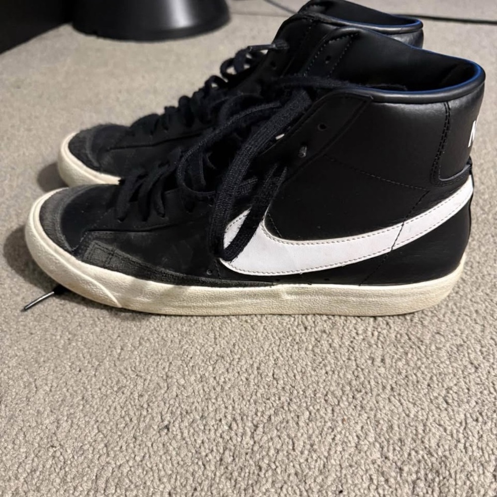 Black and White High-Top Sneakers